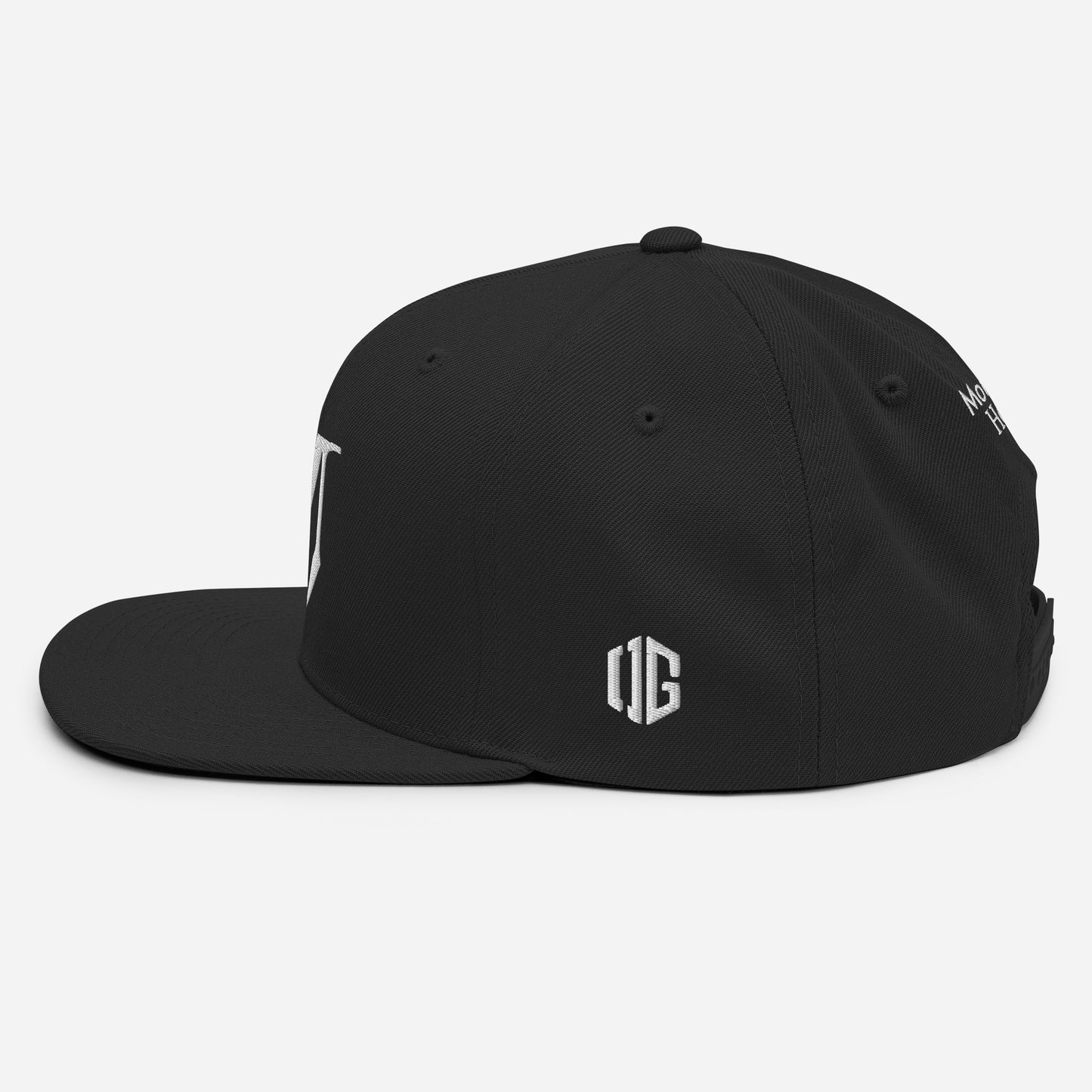 OG Classic Snapback - White Badge with OG Print Solid Color