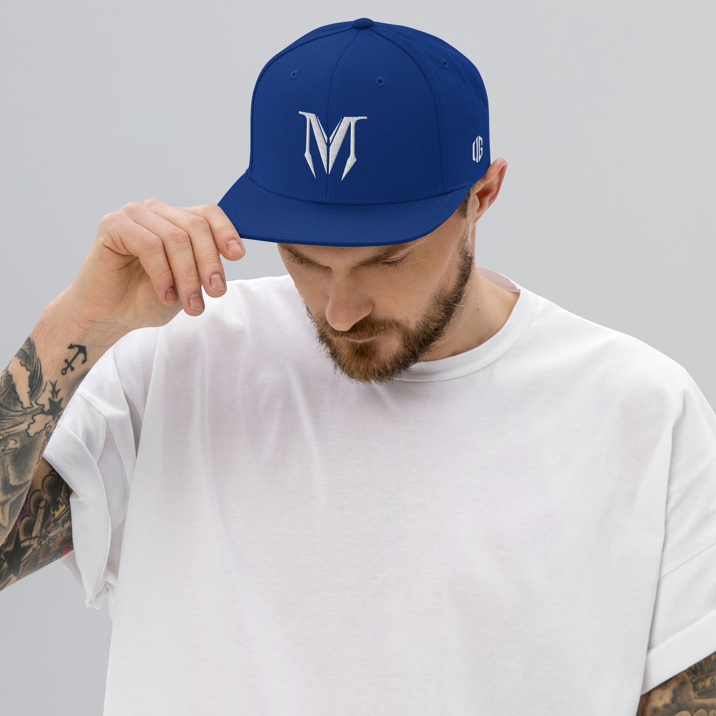 OG Classic Snapback - White Badge with OG Print Solid Color