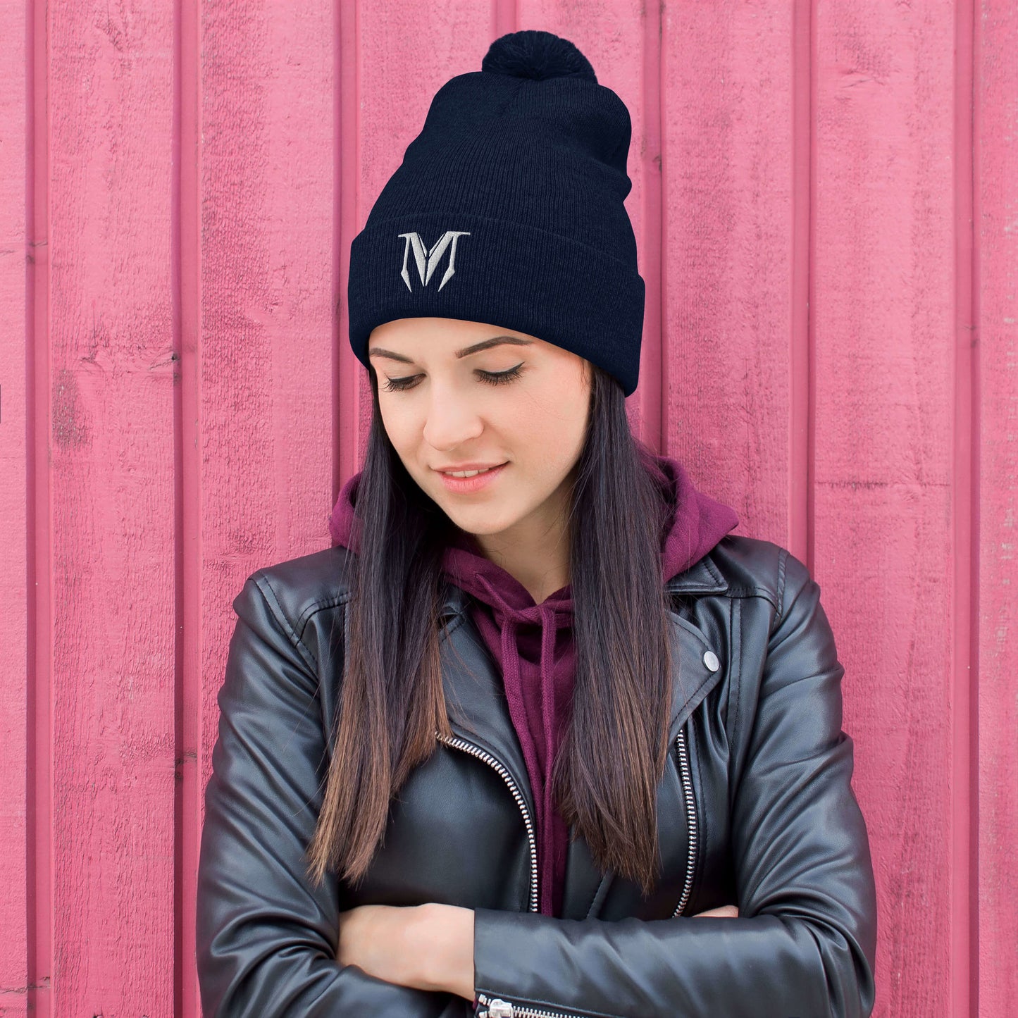 OG ClassicPom-Pom Beanie - white Badge