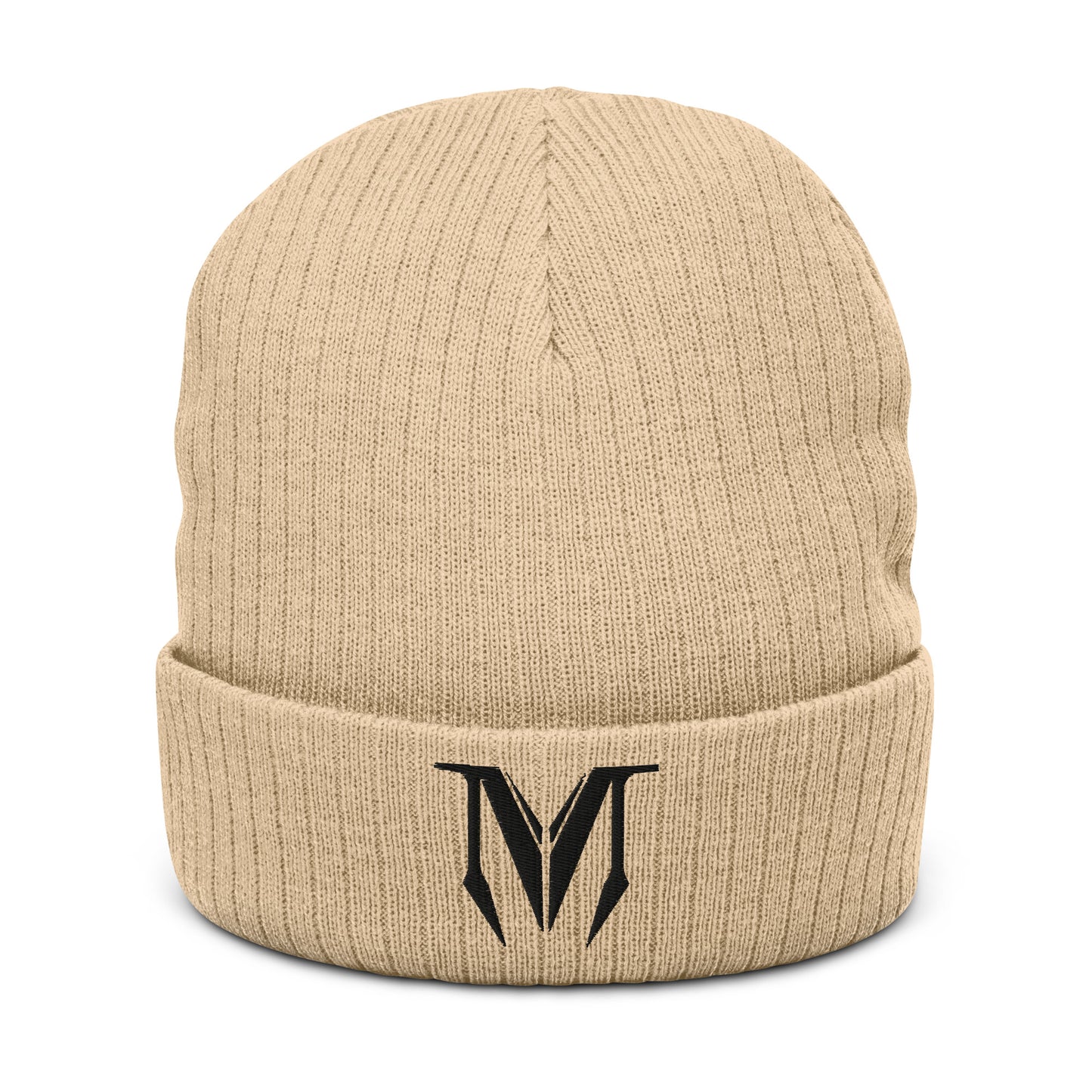 OG Classic Ribbed Knit Beanie - Black Badge
