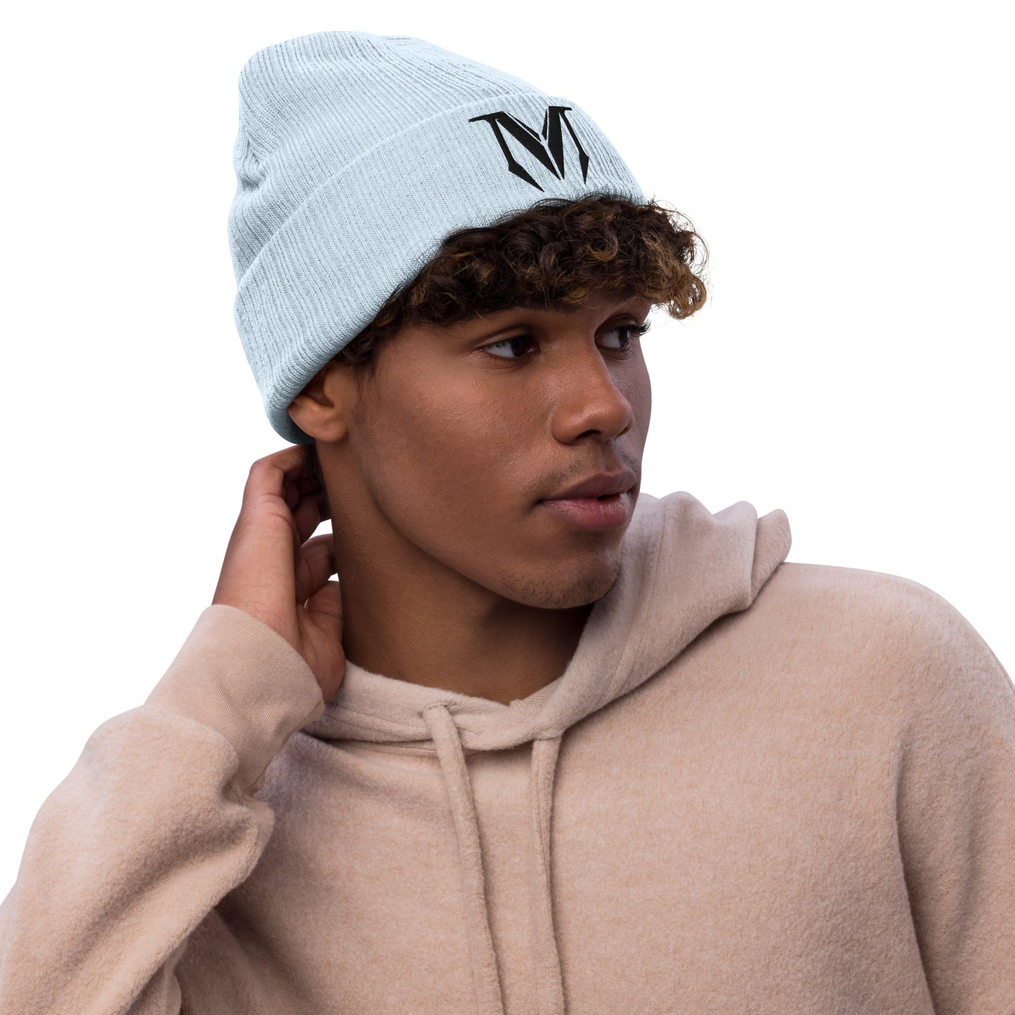 OG Classic Ribbed Knit Beanie - Black Badge