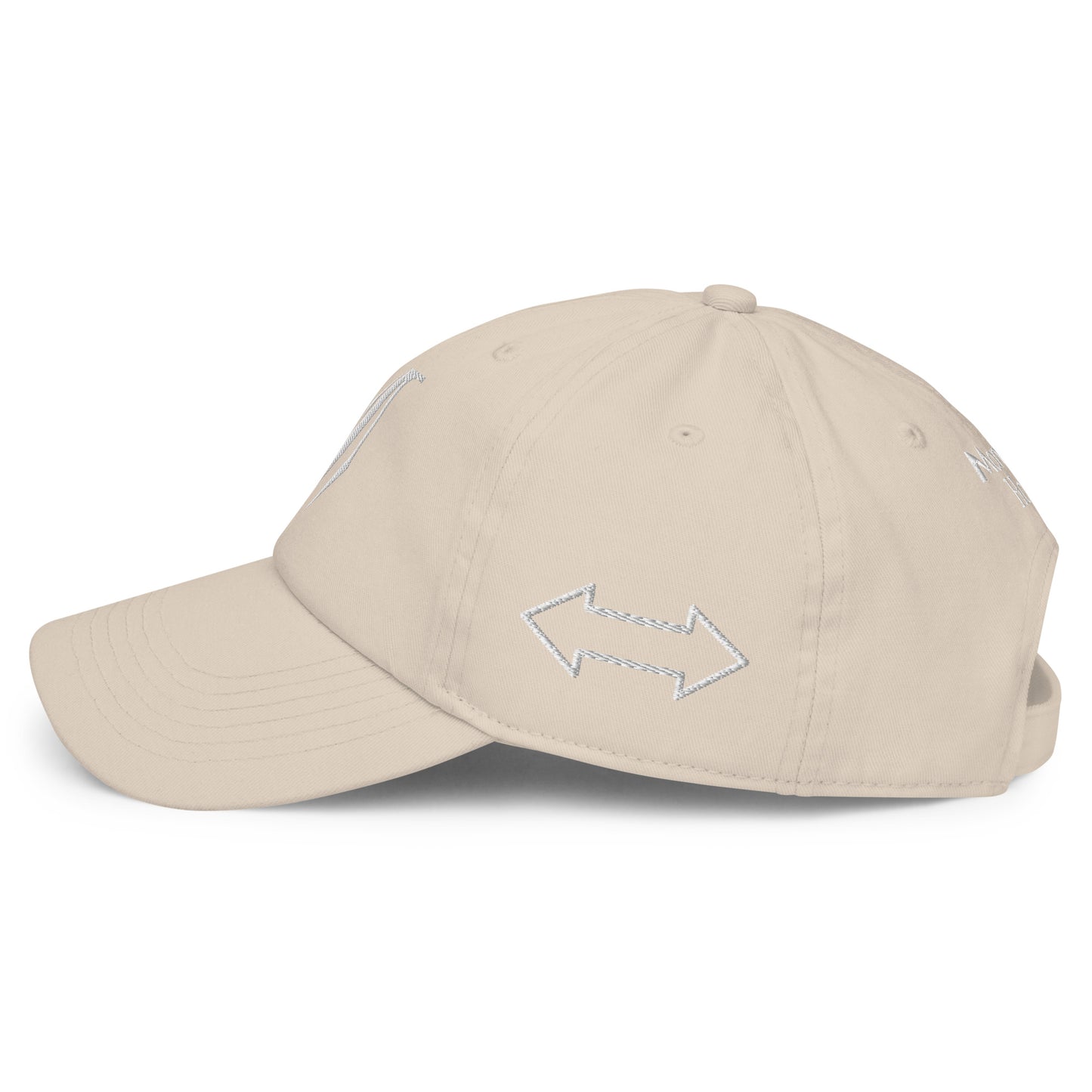 OG Fitted Classic Cap - White M with arrow print