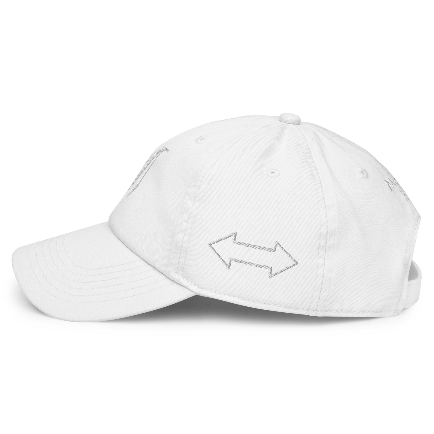 OG Fitted Classic Cap - White M with arrow print