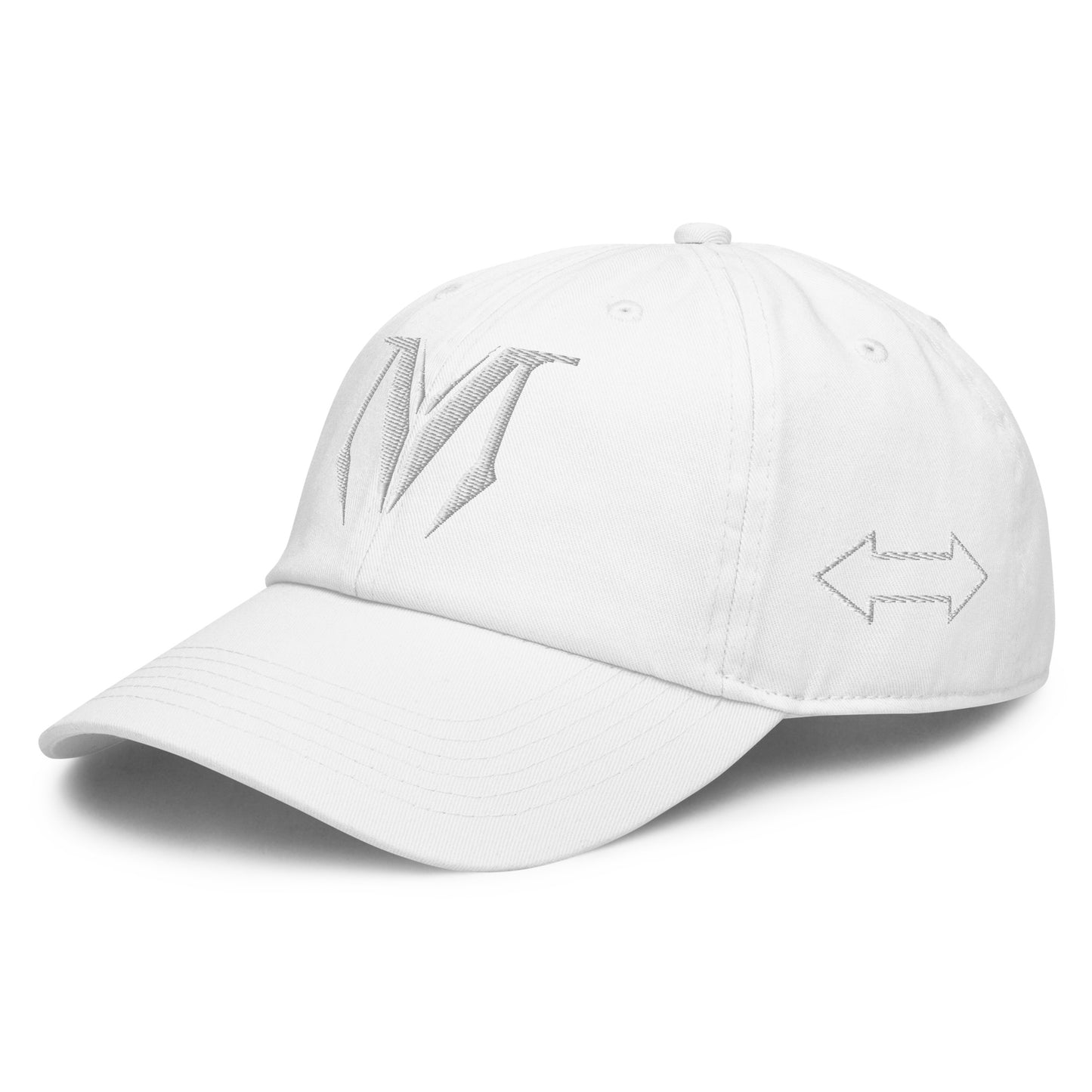 OG Fitted Classic Cap - White M with arrow print