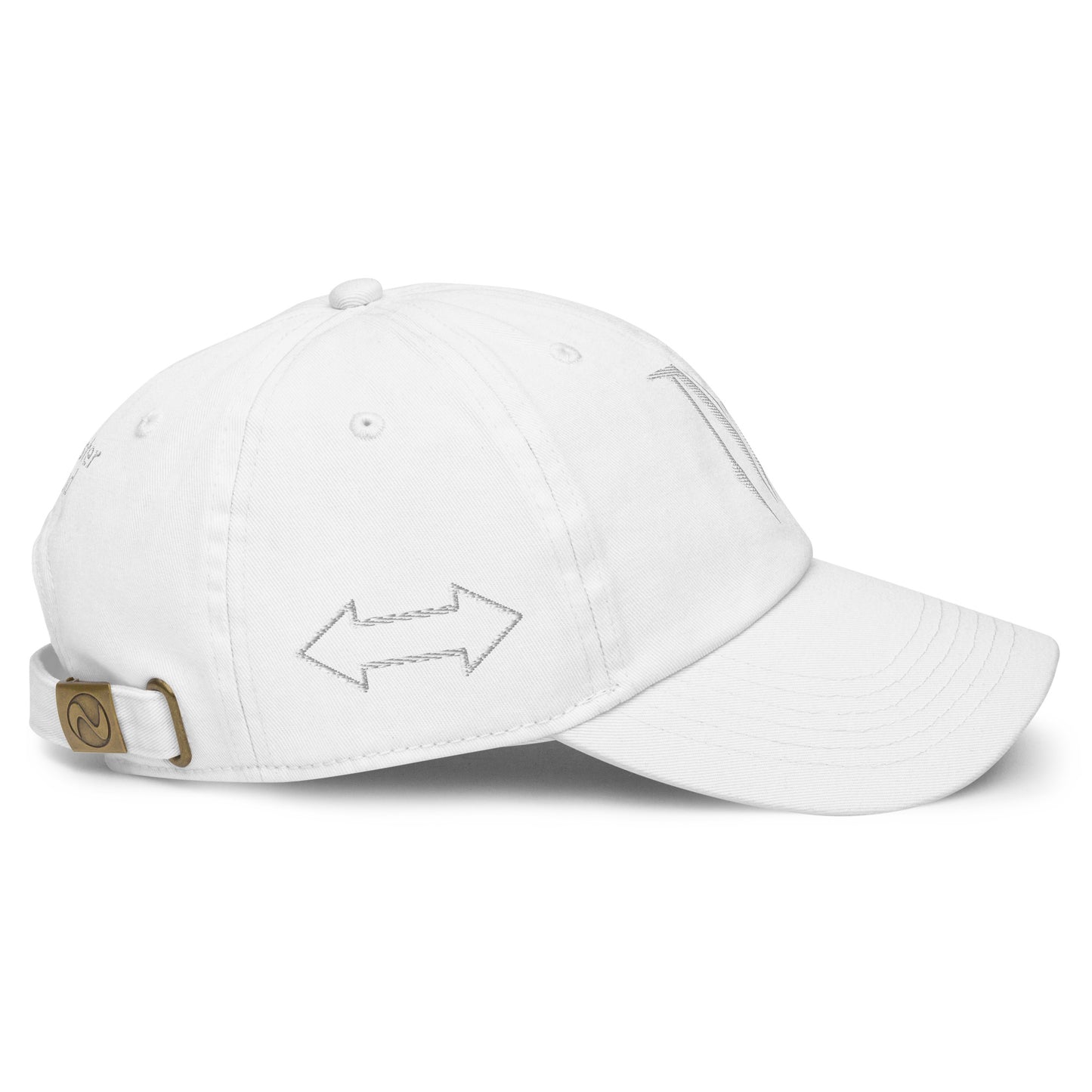 OG Fitted Classic Cap - White M with arrow print